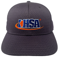 Illinois IHSA Navy Fitted Promesh 4-stitch Umpire Plate Cap
