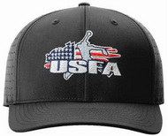 USFA Black Ignite Performance LT Flex-Fit 8-stitch Umpire Base Cap