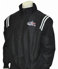 USFA Softball Black Umpire Pullover with White Trim