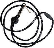 Fox 40 Black Break-away Referee Lanyard with Fox 40 Logo