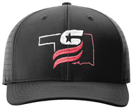 Oklahoma USSSA Black Ignite LT Laser Performance Umpire Cap