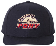 PONY League Navy Wool 6 3/4 inch 4-stitch Umpire Plate Cap