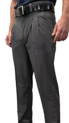 Smitty Tapered Fit Poly Spandex Charcoal Grey Flat Front Umpire Base Pants Expander Waistband