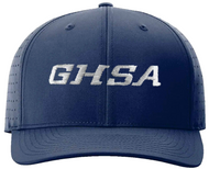 Georgia GHSA Navy Ignite LT Laser Performance 4-stitch Umpire Cap White Logo