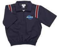 Georgia GHSA Navy Half Sleeve Umpire Pullover with Red/White Trim