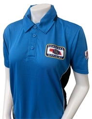 Nebraska NHSOA Women's Bright Blue Short Sleeve Body Flex® Umpire Shirt