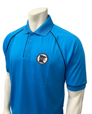 Minnesota MSHSL Men's Short Sleeve Bright Blue Volleyball/Swimming Referee Shirt