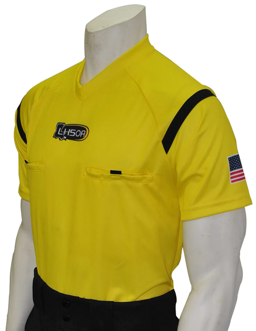 Louisiana LHSOA Yellow Short Sleeve Soccer Referee Shirt