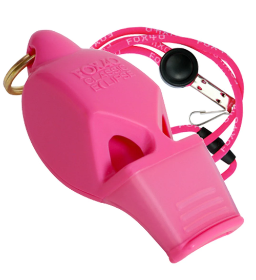 Fox 40 Eclipse Pink Referee Whistle w/Lanyard