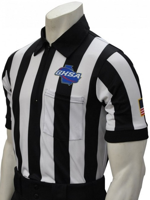 Georgia GHSA Dye Sublimated Short Sleeve Football Referee Shirt