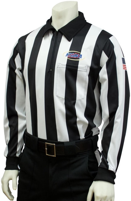 Kentucky KHSAA Dye Sublimated 2" Stripe Long Sleeve Football Referee Shirt