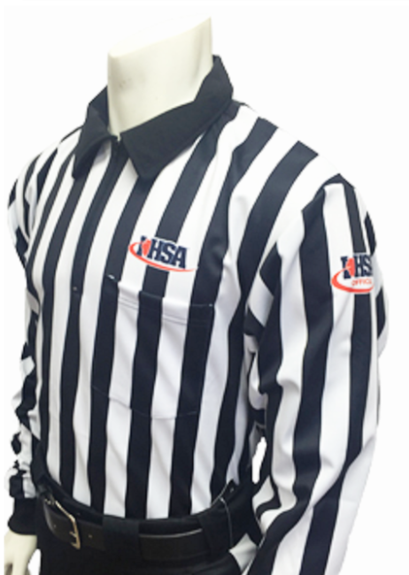 Illinois IHSA Elite 1" Stripe Long Sleeve Football Referee Shirt