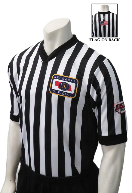 Nebraska NSAA Side Panel NHSOA Basketball Referee Shirt