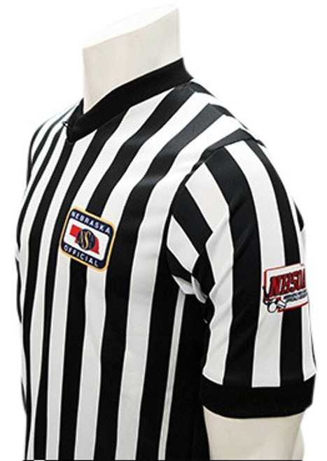 Smitty Official's Apparel Nebraska NSAA Dye Sublimated Body Flex® Side Panel NHSOA Basketball Referee Shirt