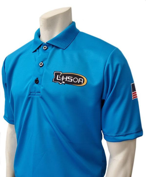 Louisiana LHSOA Bright Blue Short Sleeve Men's Volleyball Referee Shirt