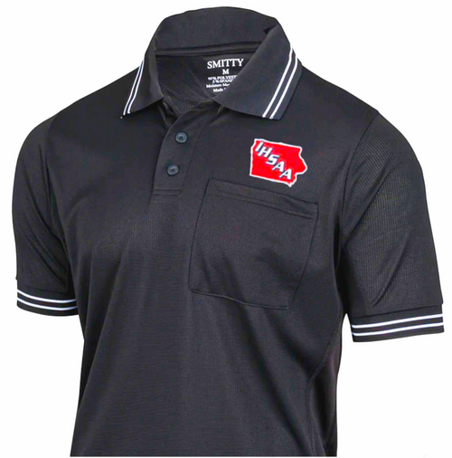 Iowa IHSAA Embroidered Black Body Flex® Style Umpire Shirt