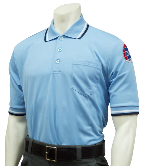 Missouri MSHSAA Dye Sublimated Powder Blue Short SleeveUmpire Shirt