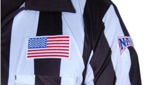 NAIA 2" Stripe Short Sleeve Football Referee Shirt with Position Placket