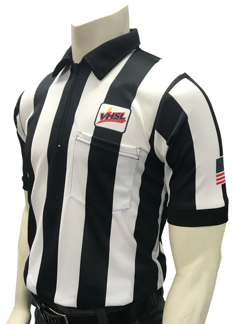Virginia VHSL Short Sleeve 2 1/4" Dye Sublimated Football Referee Shirt
