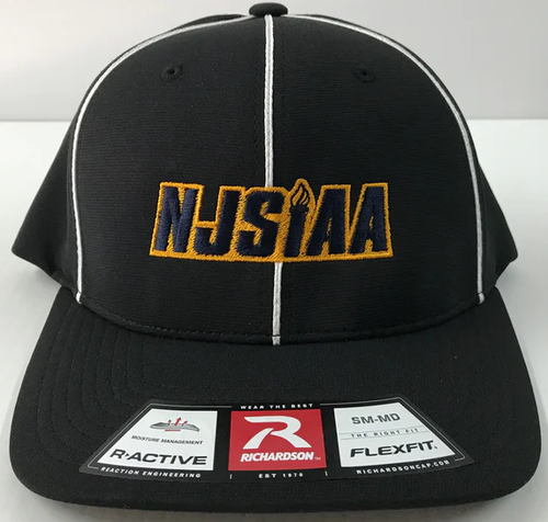 New Jersey NJSIAA Pulse Flex-fit Black Football Referee Cap