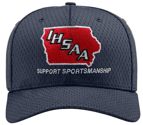 Iowa IHSAA Navy Mesh Fitted 8-stitch Umpire Base Cap