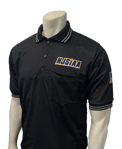 New Jersey NJSIAA Short Sleeve Black Umpire Shirt