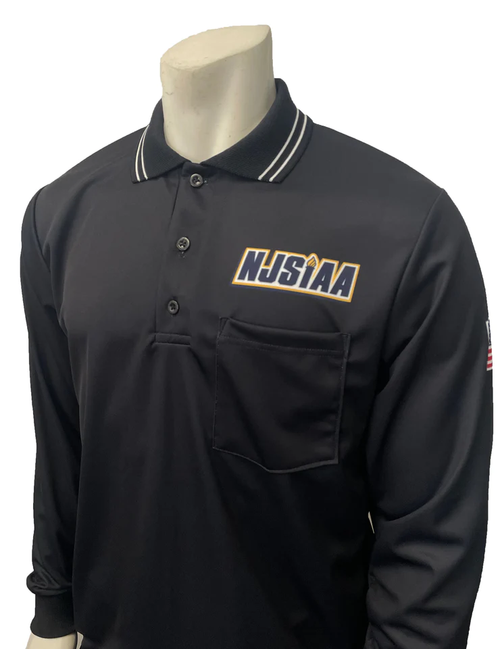 New Jersey NJSIAA Long Sleeve Black Umpire Shirt