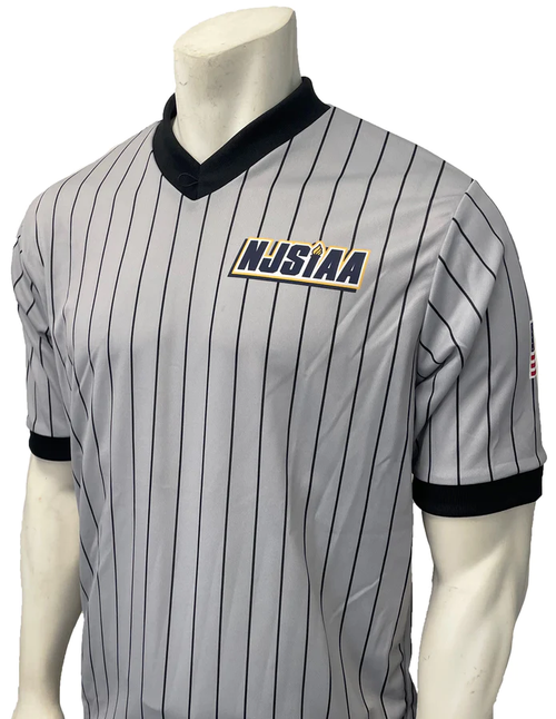 New Jersey NJSIAA Grey Body Flex® Wrestling Referee Shirt