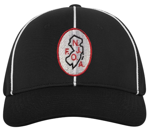 New Jersey NJFOA Pulse Performance Black Flex Fit Football Referee Cap