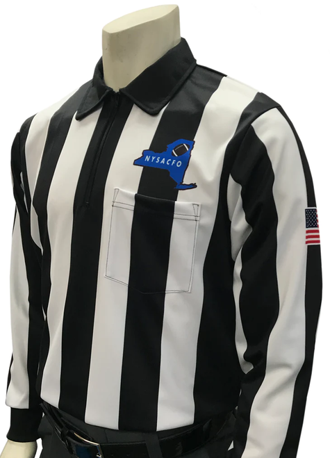 New York NYSACFO 2 1/4" Stripe Cold Weather Football Referee Shirt