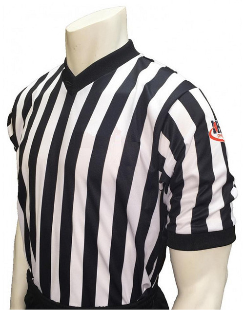 Illinois IHSA Basketball Referee Shirt With Sleeve Flag