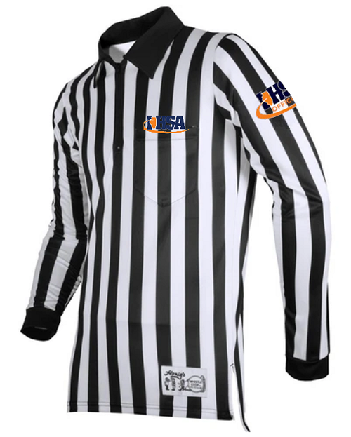 Illinois IHSA Pro-Soft Long Sleeve Football Referee Shirt Extra Tall