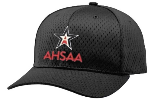 Alabama AHSAA Black Fitted Promesh 4-stitch Umpire Cap