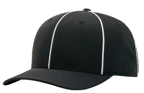 Richardson Ignite Laser Performance Football Referee Cap – Black/White