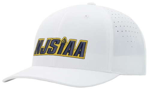 New Jersey NJSIAA White Ignite Laser Performance Flex-fit Football Referee Cap