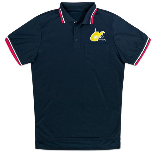 West Virginia SSAC Embroidered Navy Blue Body Flex® Style Umpire Shirt West Virginia SSAC Embroidered Navy Blue Body Flex® Style Umpire Shirt