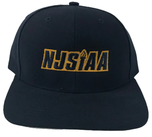 New Jersey NJSIAA Black Pulse Performance Flex-fit 4-stitch Umpire Plate Cap