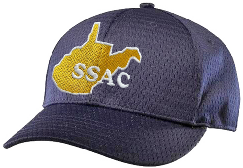 West Virginia SSAC Navy Fitted Promesh 8-stitch Umpire Base Cap West Virginia SSAC Navy Fitted Promesh 8-stitch Umpire Base Cap