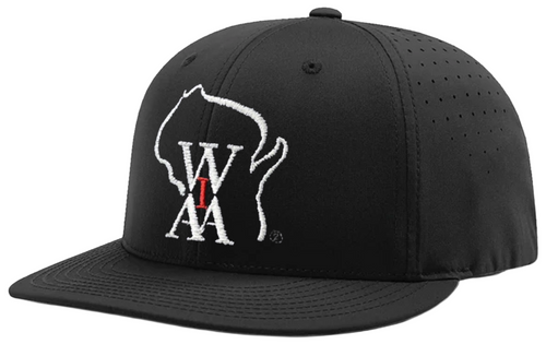 Wisconsin WIAA  Black Ignite LT Laser Performance 8-stitch Umpire Base Cap