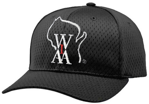 Wisconsin WIAA Black Fitted 8-stitch ProMesh Umpire Base Cap