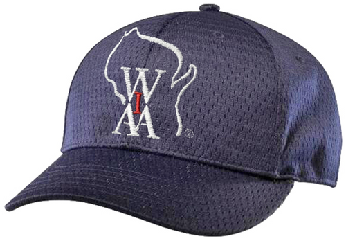 Wisconsin WIAA Navy Fitted Promesh 8-stitch Umpire Base Cap