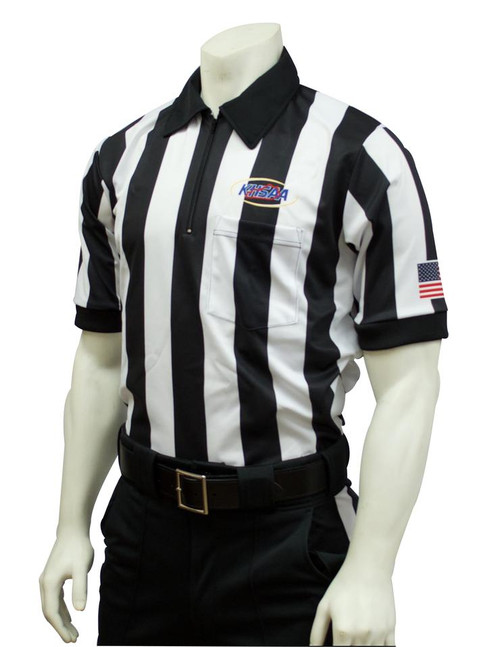 Kentucky KHSAA 2" Stripe Short Sleeve Football Referee Shirt