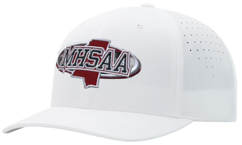 Mississippi MHSAA Ignite Performance LT White Flex-Fit Football Referee Cap