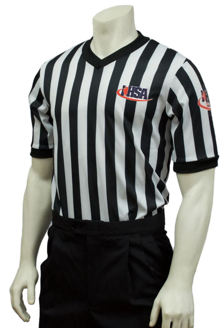 Illinois IHSA Men's Embroidered Ultra Mesh Basketball Referee Shirt 