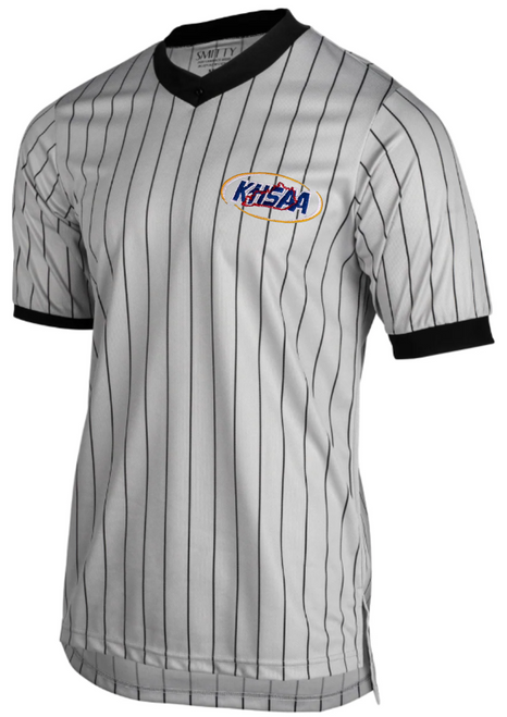 Kentucky KHSAA Cliff Keen Grey Pinstripe Wrestling Referee Shirt