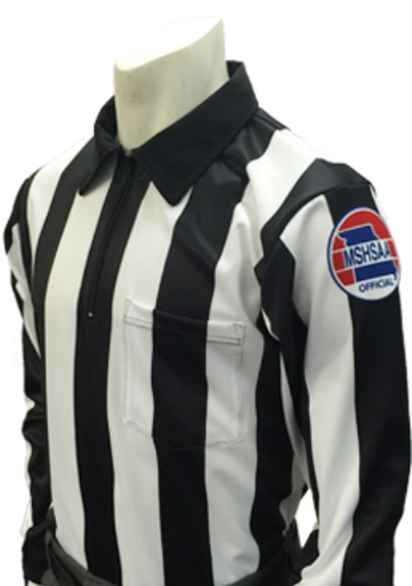 Missouri MSHSAA 2 1/4" Stripe Long Sleeve Football Referee Shirt
