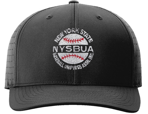 New YorkState Black Ignite Performance LT Flex-Fit Baseball Umpire Cap