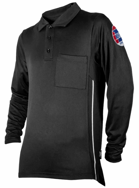 Honig's Missouri MSHSAA Embroidered Black Pro Style Long Sleeve Umpire Shirt