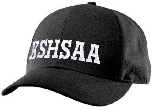 Kansas KSHSAA Black Pulse Performance Flex-Fit 8-stitch Umpire Base Cap