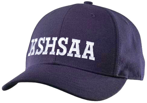 Kansas KSHSAA Navy Pulse Performance Flex-Fit 8-stitch Umpire Base Cap